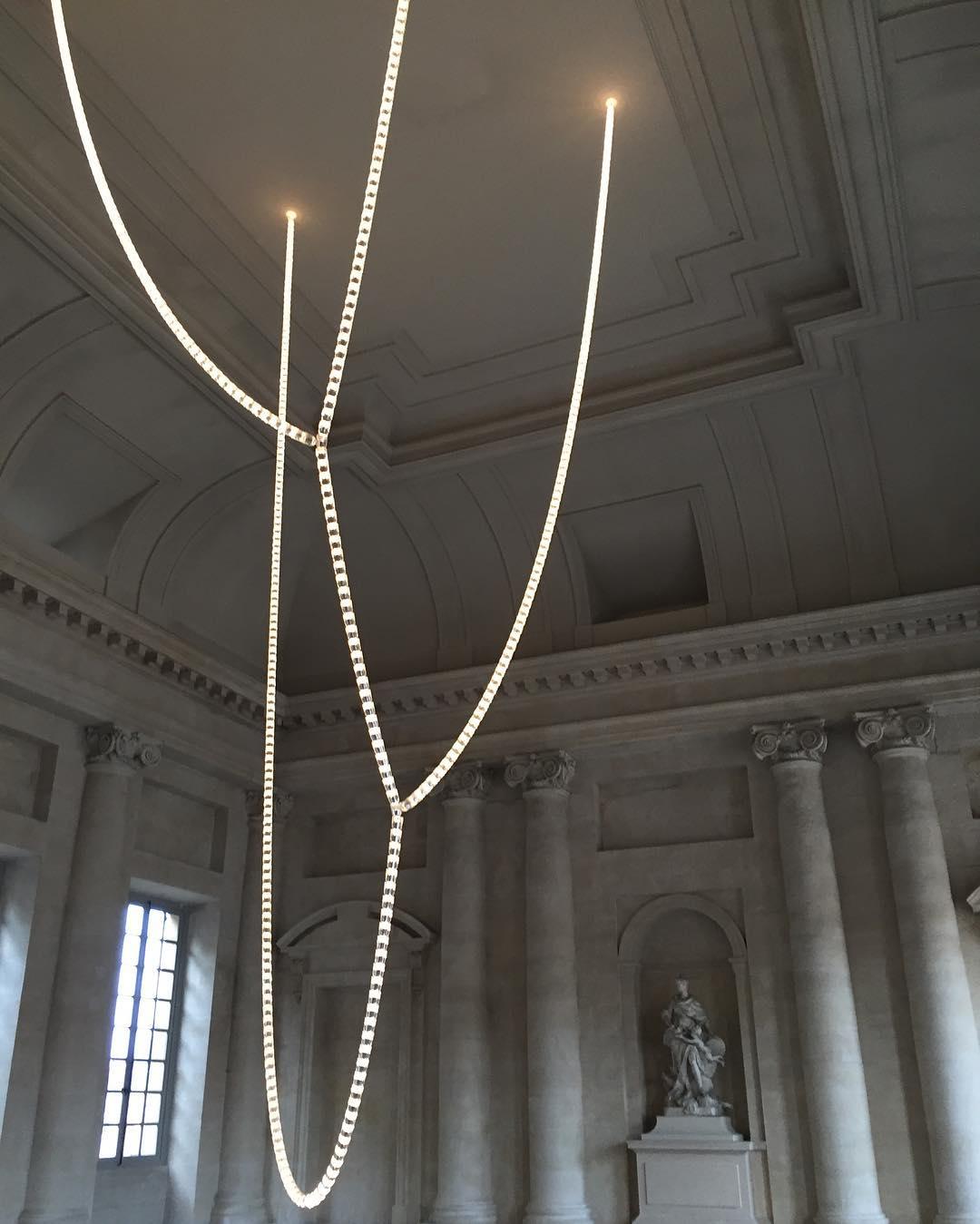 Lustra Chandelier Cristal Doré LED 3-Lignes - Neutralighting