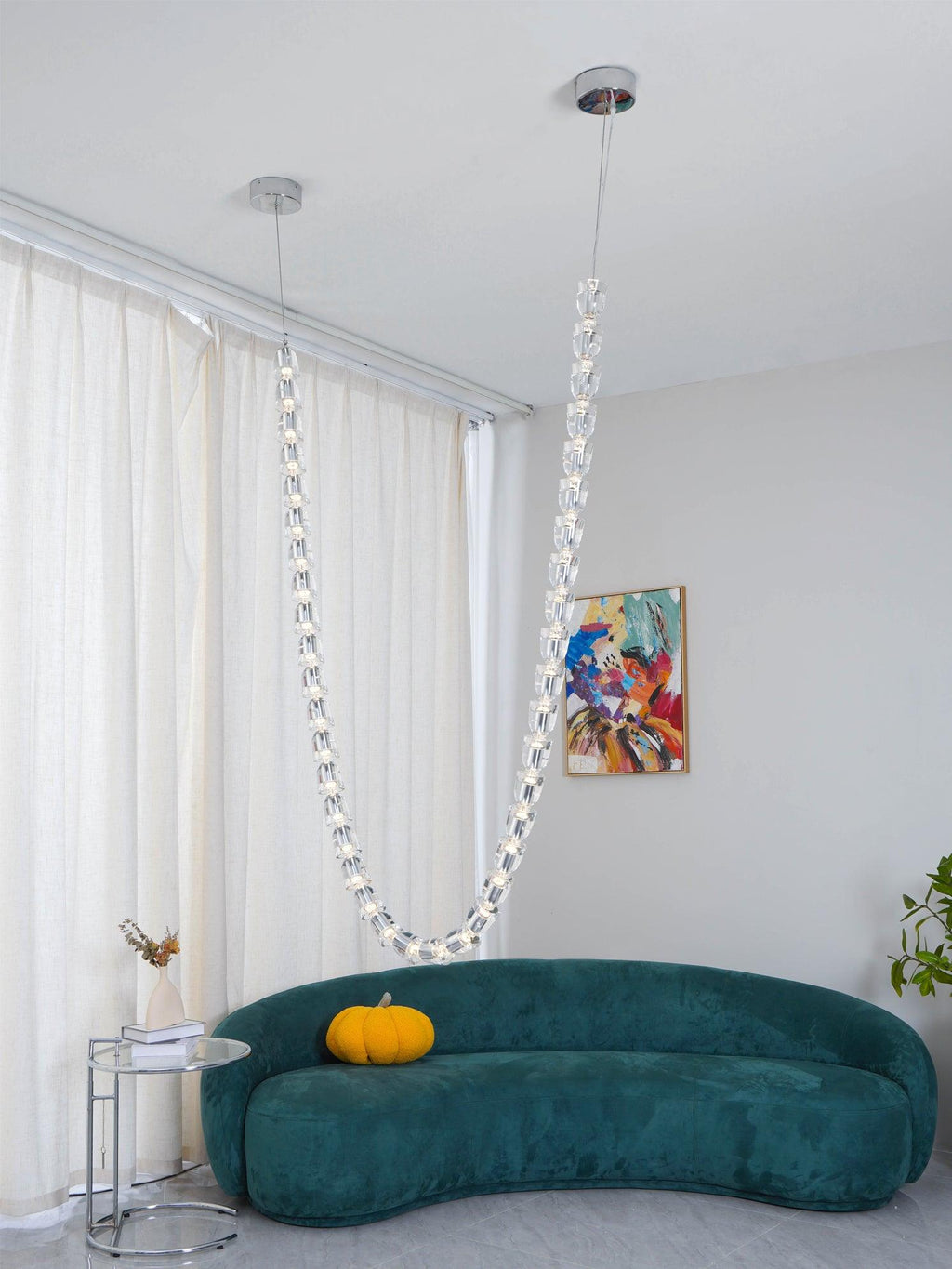 Lustra Chandelier Cristal Doré LED 3-Lignes - Neutralighting