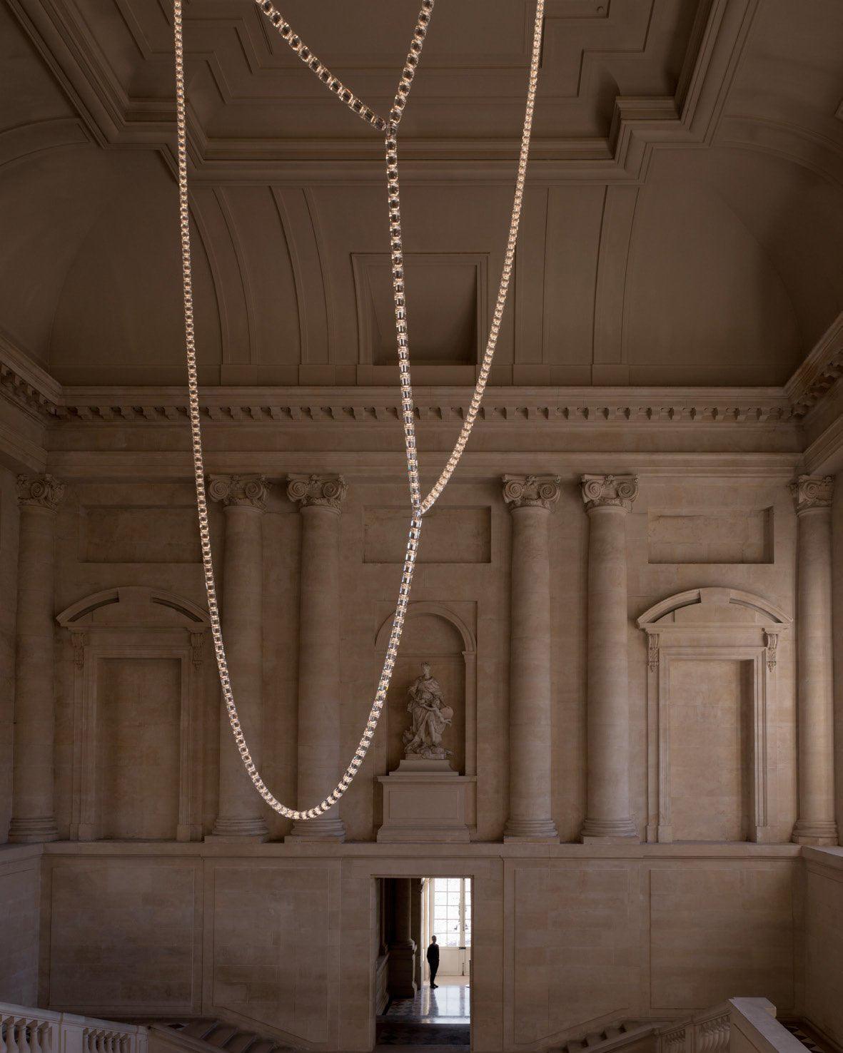 Lustra Chandelier Cristal Doré LED 3-Lignes - Neutralighting