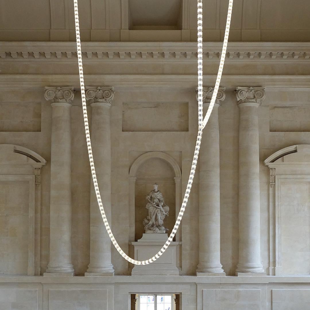 Lustra Chandelier Cristal Doré LED 3-Lignes - Neutralighting