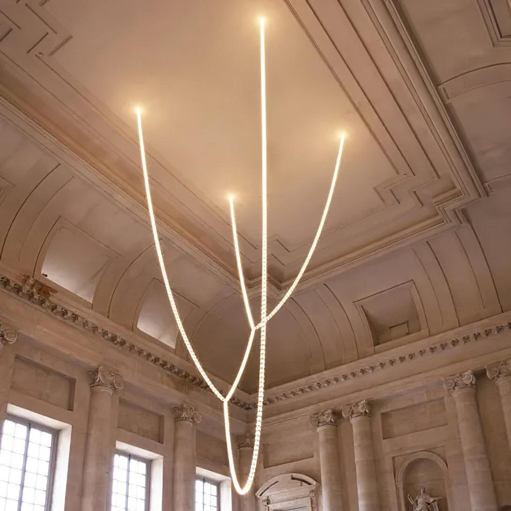 Lustra Chandelier Chrome Cristal Entrelacé Lignes - Neutralighting
