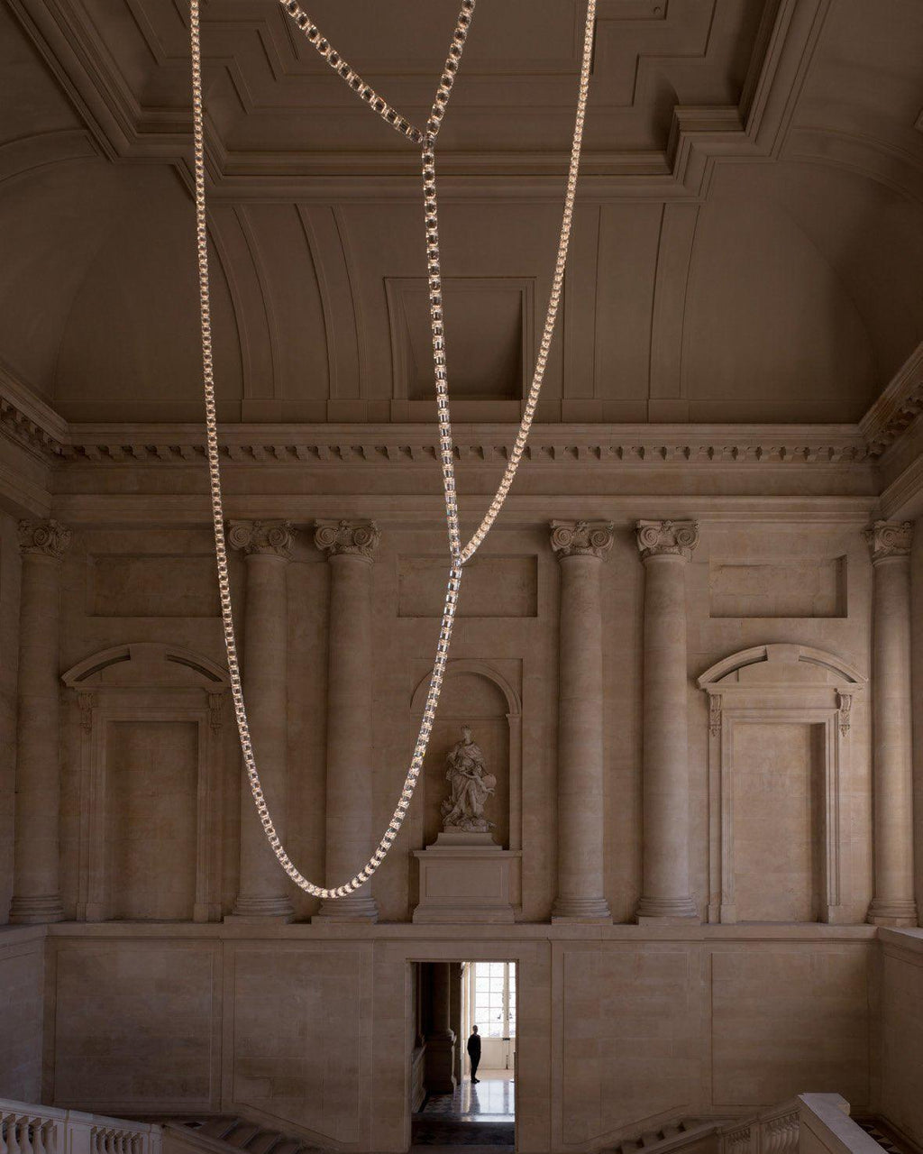 Lustra Chandelier Chrome Cristal Entrelacé Lignes - Neutralighting