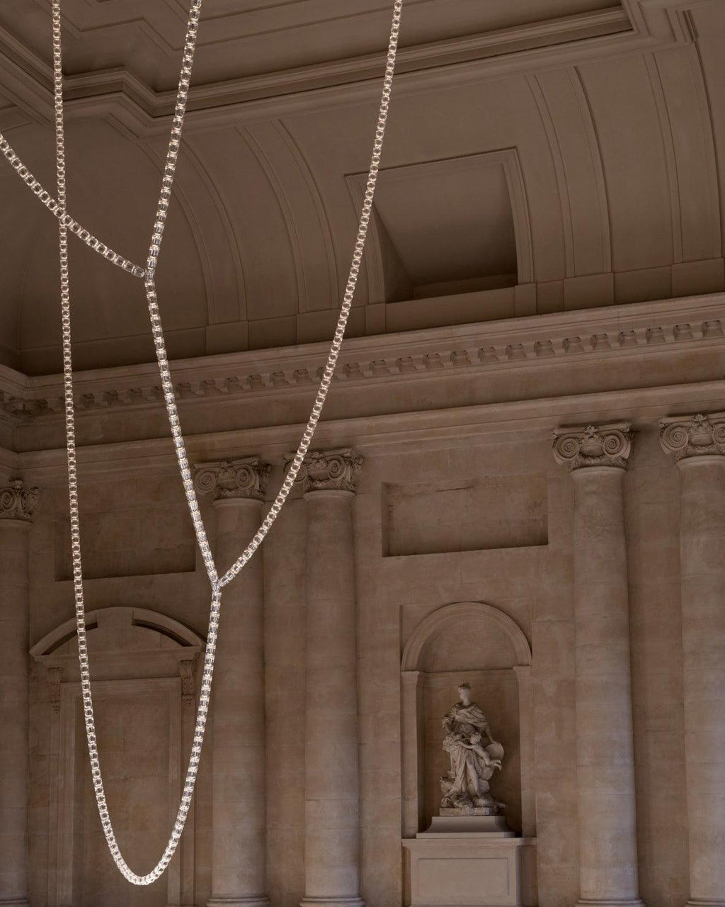 Lustra Chandelier Chrome Cristal Entrelacé Lignes - Neutralighting