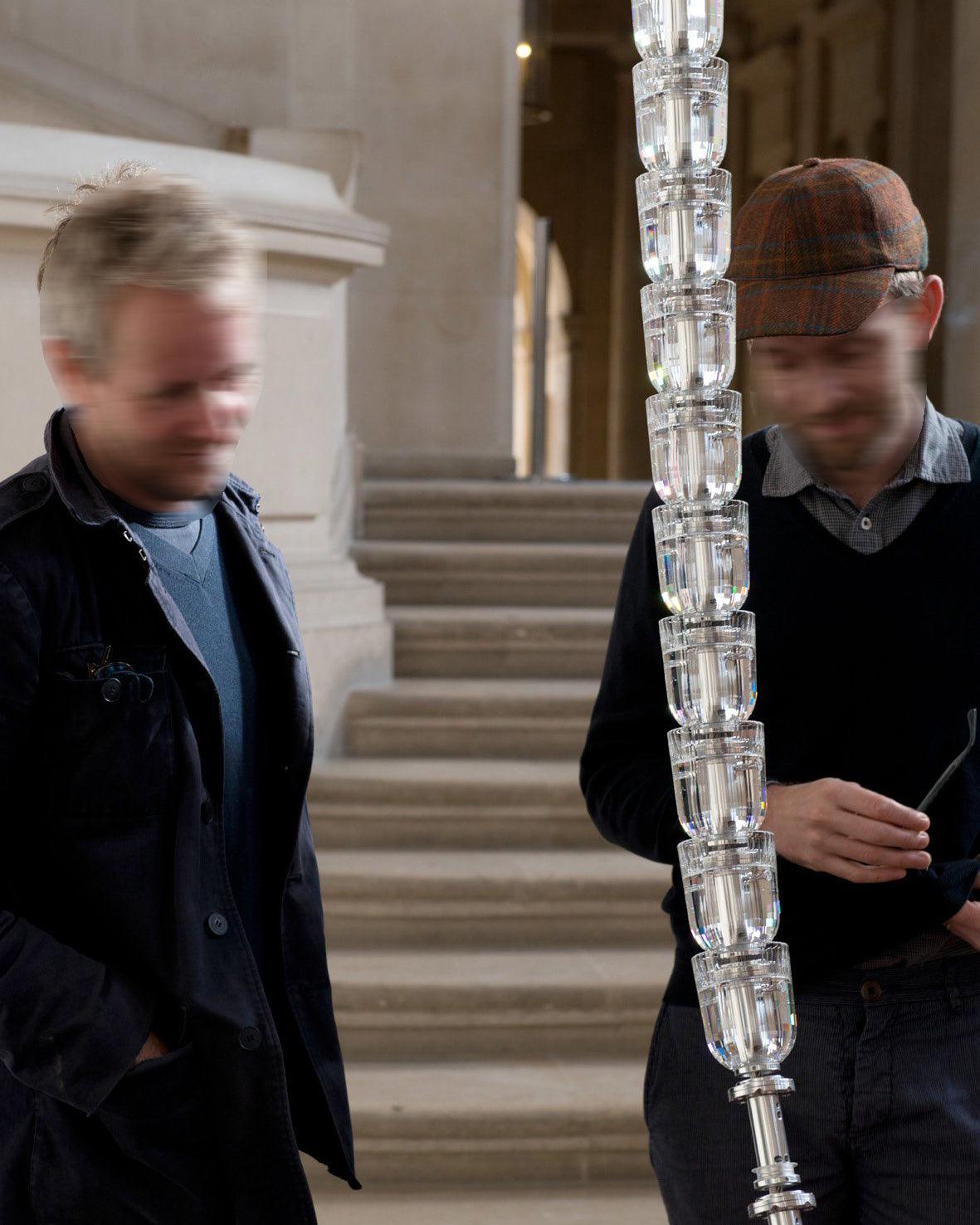 Lustra Chandelier Cristal Doré LED 3-Lignes - Neutralighting