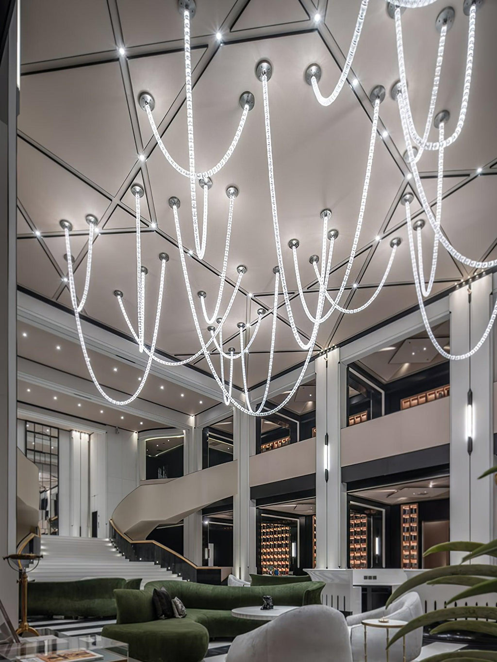 Luminara Chandelier Cascade en Cristal - Neutralighting