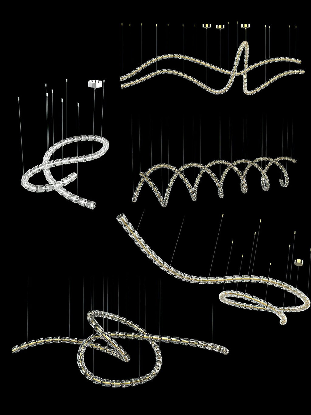 Luminara Chandelier Cascade en Cristal - Neutralighting