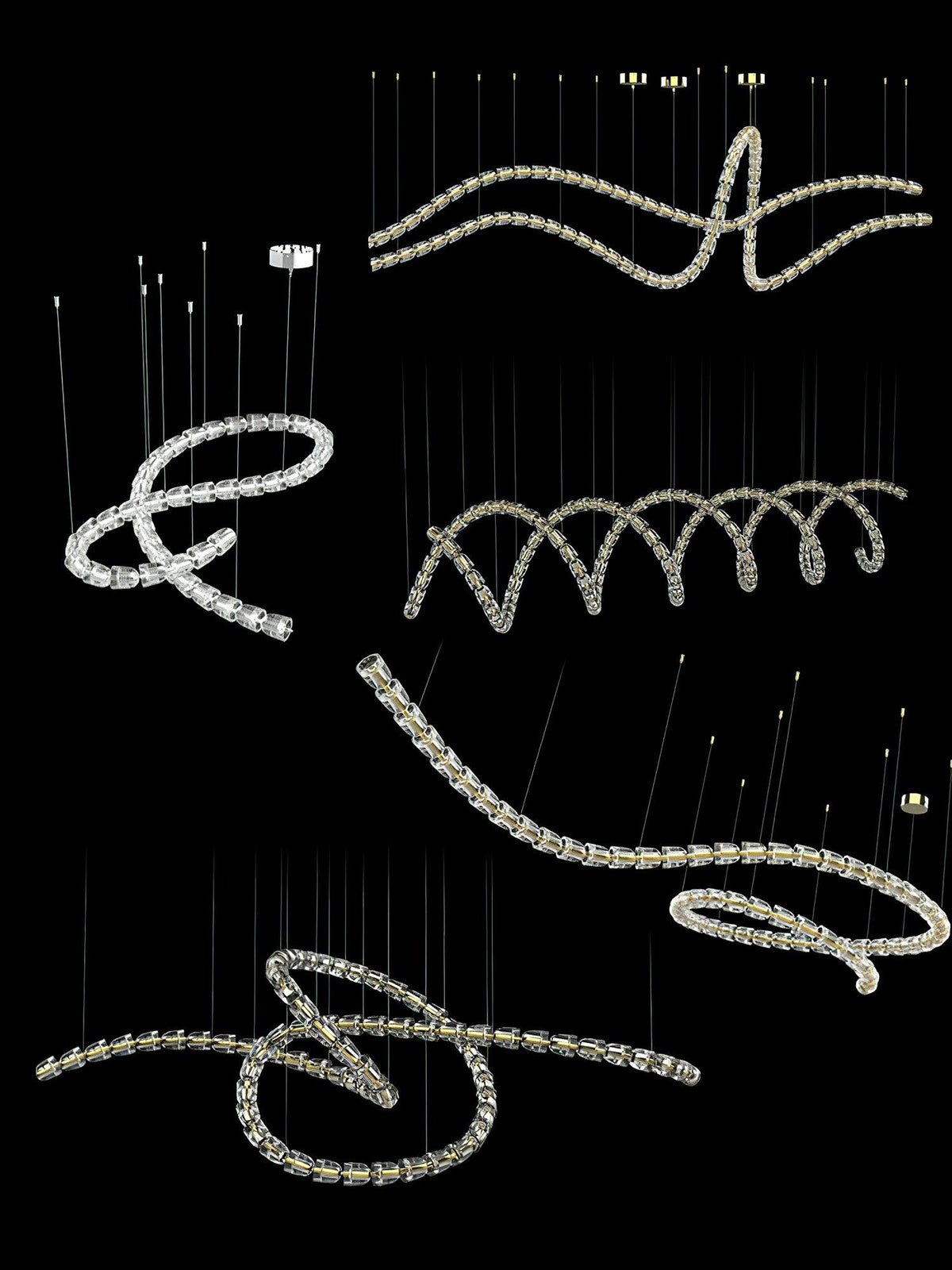 Luminara Chandelier Cascade en Cristal - Neutralighting