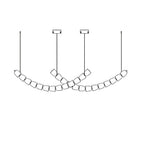 Lustra Chandelier Cristal Doré LED 3-Lignes - Neutralighting