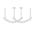 Lustra Chandelier Chrome Cristal Entrelacé Lignes - Neutralighting