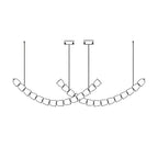 Lustra Chandelier Cristal Doré LED 3-Lignes - Neutralighting