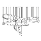 Lustra Chandelier Cristal Doré LED 3-Lignes - Neutralighting