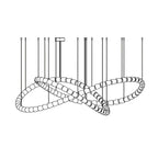 Lustra Chandelier Cristal Doré LED 3-Lignes - Neutralighting