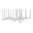 Lustra Chandelier Cristal Doré LED 3-Lignes - Neutralighting