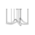 Lustra Chandelier Cristal Doré LED 3-Lignes - Neutralighting