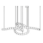 Lustra Chandelier Cristal Doré LED 3-Lignes - Neutralighting