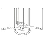 Lustra Chandelier Cristal Doré LED 3-Lignes - Neutralighting