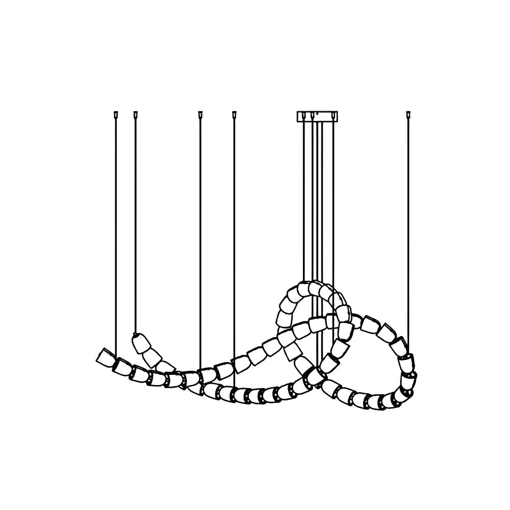 Lustra Chandelier Cristal Doré LED 3-Lignes - Neutralighting