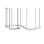 Lustra Chandelier Cristal Doré LED 3-Lignes - Neutralighting