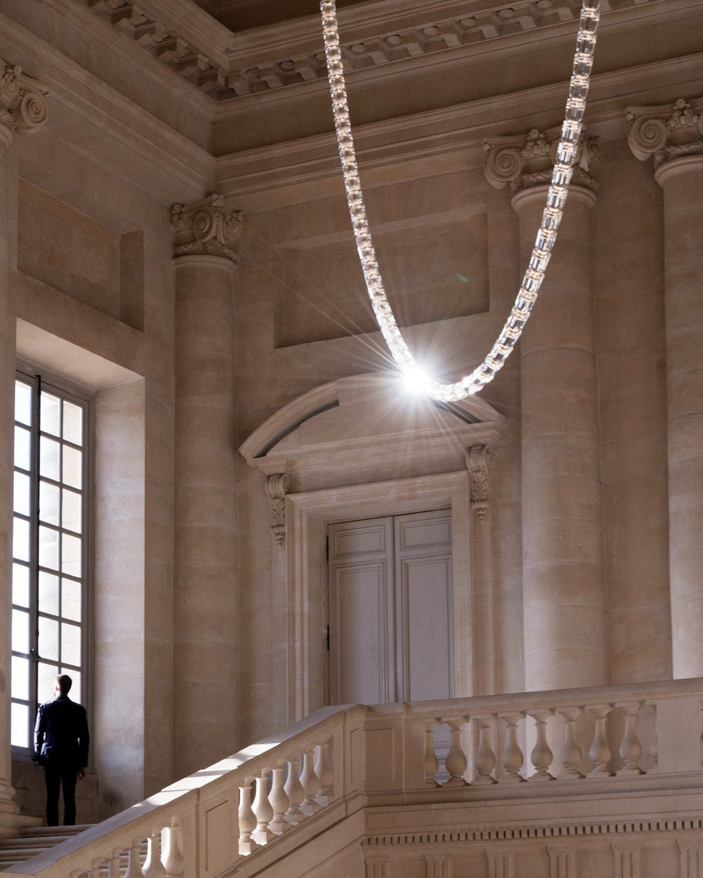 Lustra Chandelier Cristal Doré LED 3-Lignes - Neutralighting