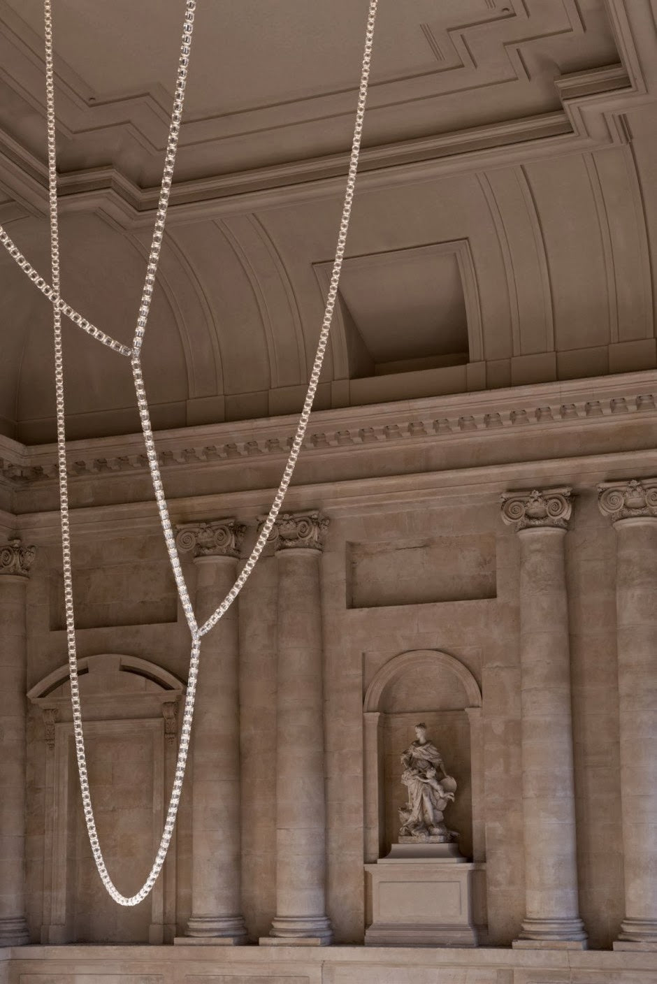 Lustra Chandelier Cristal Doré LED 3-Lignes - Neutralighting