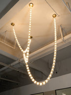 Lustra Chandelier Cristal Doré LED 3-Lignes - Neutralighting