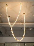 Lustra Chandelier Cristal Doré LED 3-Lignes - Neutralighting
