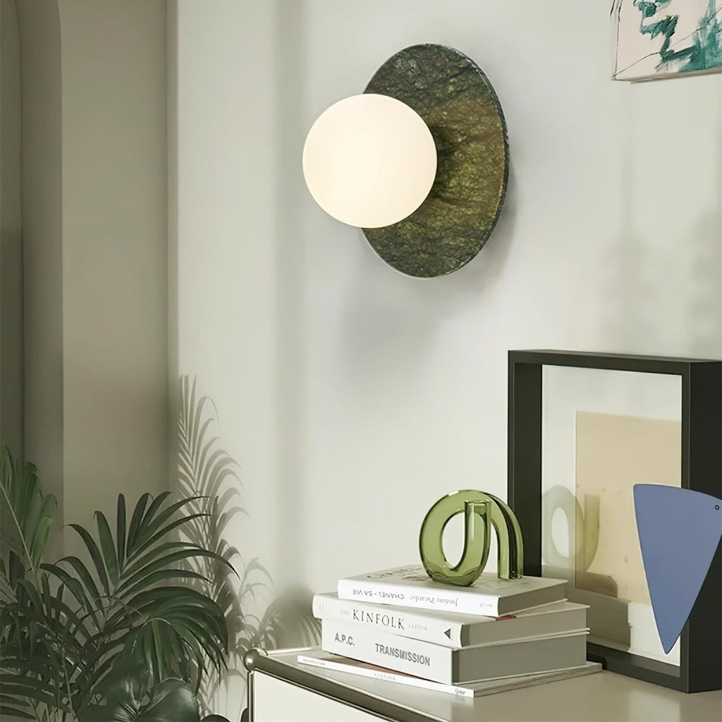 Enox Applique Murale Minimaliste à Globe en Marbre - Neutralighting