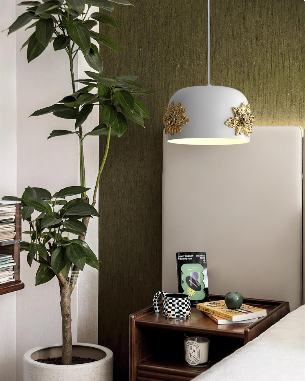 Gaina Suspension Florale Tambour - Neutralighting