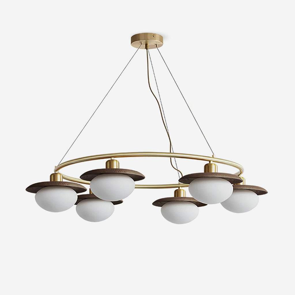 Gama Lustre Cuivre Bois Rond Vintage - Neutralighting