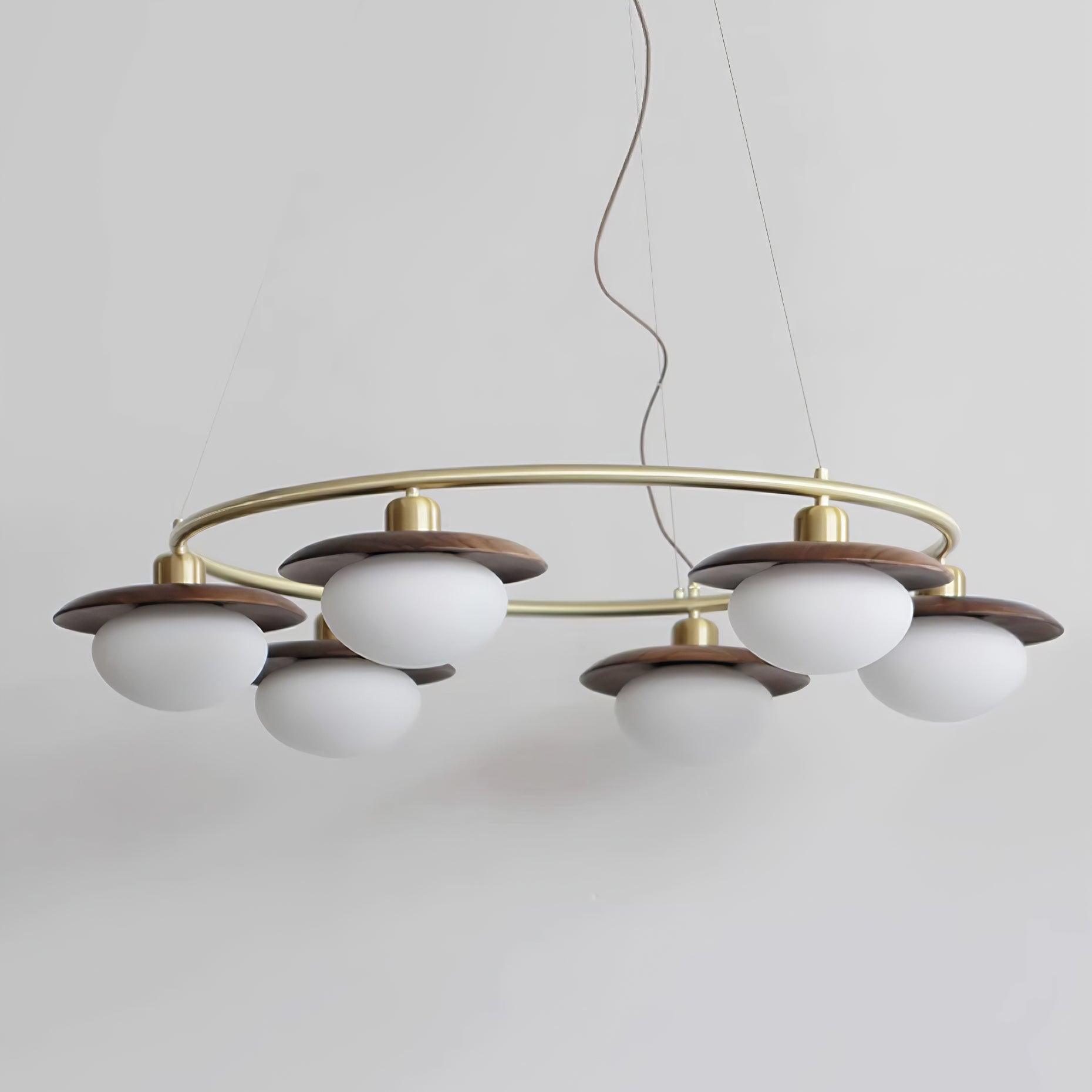Gama Lustre Cuivre Bois Rond Vintage - Neutralighting