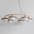Gama Lustre Cuivre Bois Rond Vintage - Neutralighting
