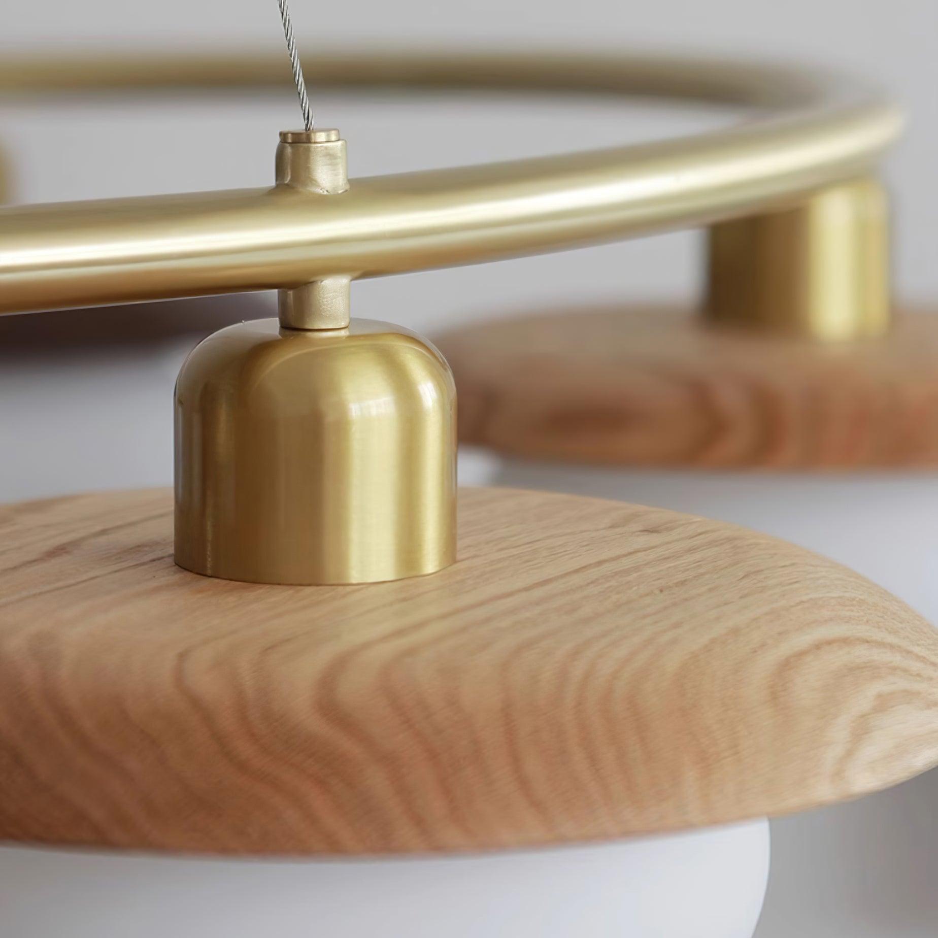 Gama Lustre Cuivre Bois Rond Vintage - Neutralighting