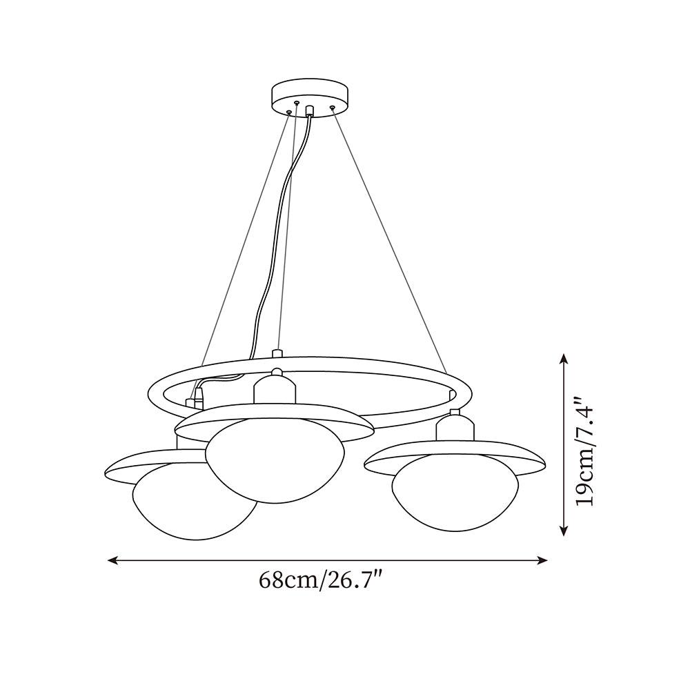 Gama Lustre Cuivre Bois Rond Vintage - Neutralighting