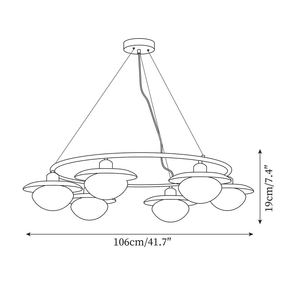 Gama Lustre Cuivre Bois Rond Vintage - Neutralighting