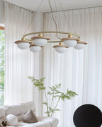 Gama Lustre Cuivre Bois Rond Vintage - Neutralighting