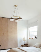Gama Lustre Cuivre Bois Rond Vintage - Neutralighting