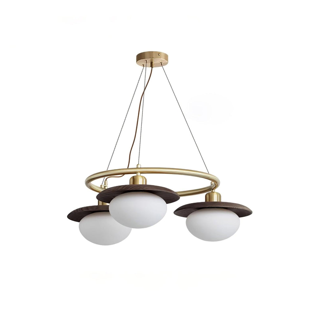 Gama Lustre Cuivre Bois Rond Vintage - Neutralighting