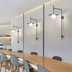 Edan Swing Arm Plug-in Glass Wall Lamp - Neutralighting