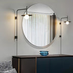 Edan Swing Arm Plug-in Glass Wall Lamp - Neutralighting
