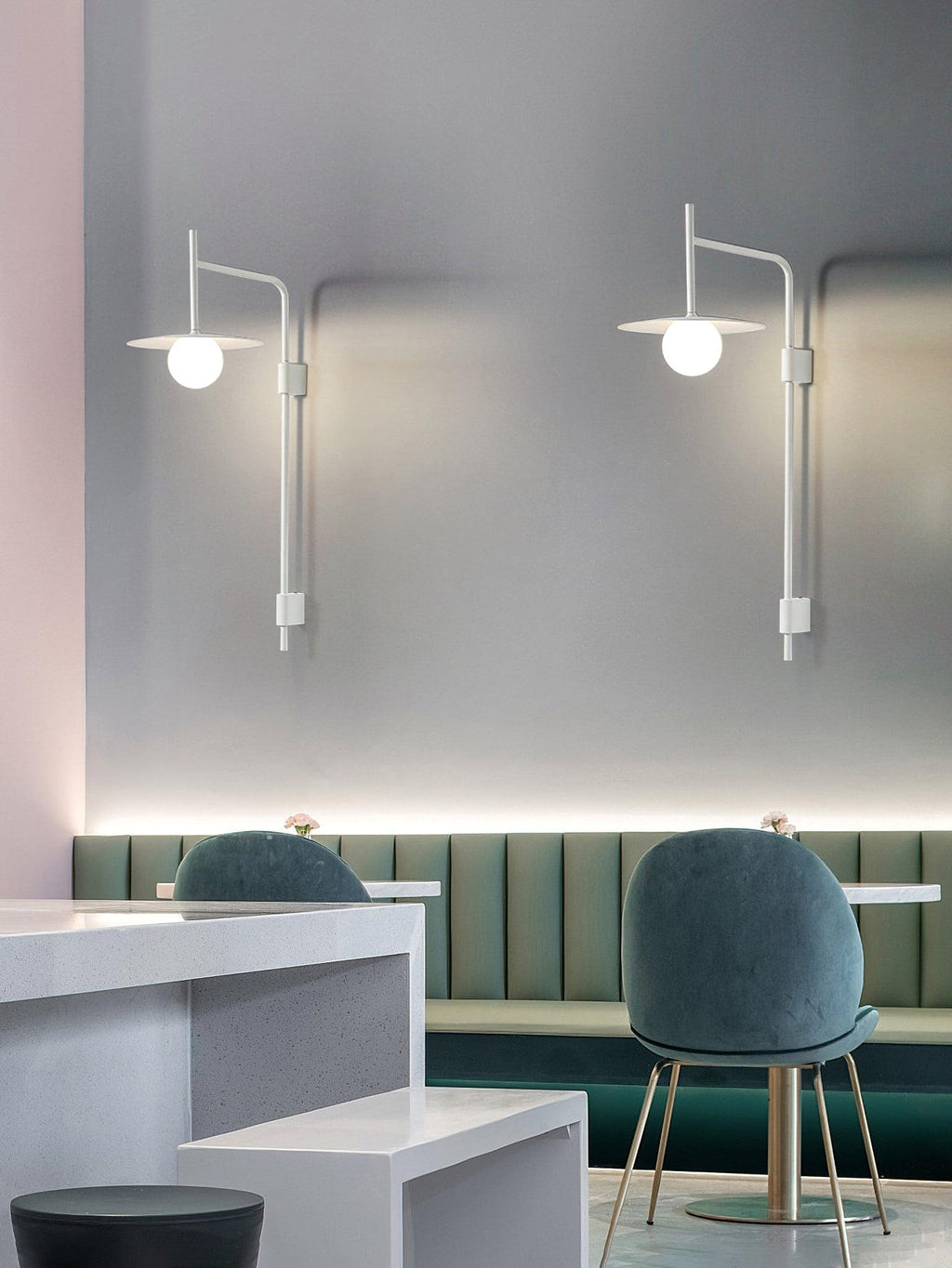 Edan Swing Arm Plug-in Glass Wall Lamp - Neutralighting