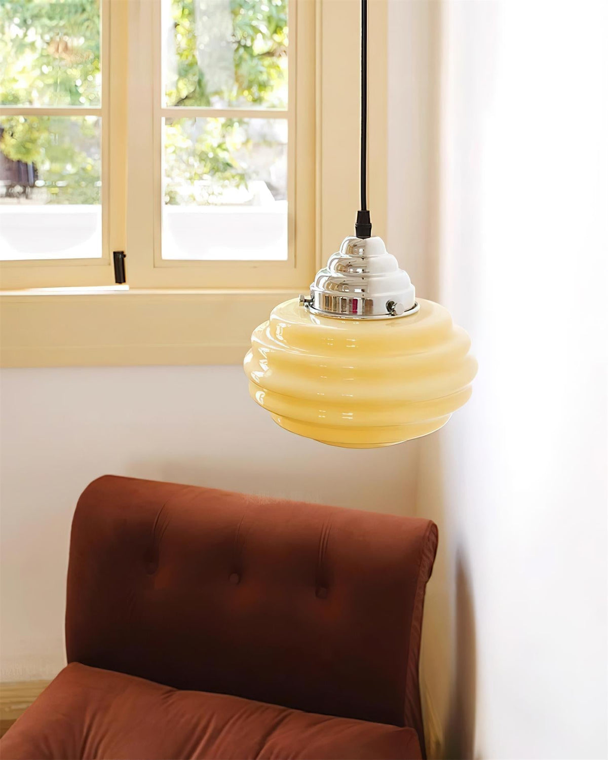 Gelato Lampe Suspension Verre Tourbillonné - Neutralighting