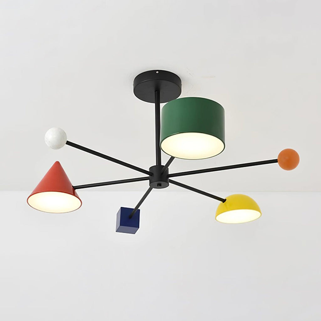 Gianna Plafonnier Coloré Série Géométrique - Neutralighting