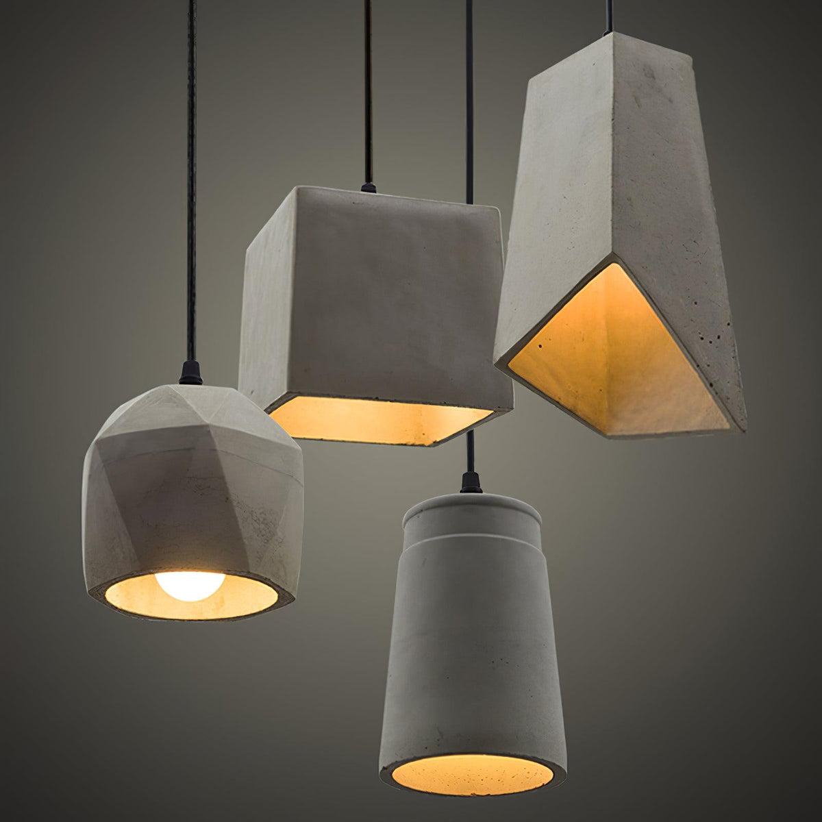 Geo Lampe Suspendue Industrielle en Ciment - Neutralighting
