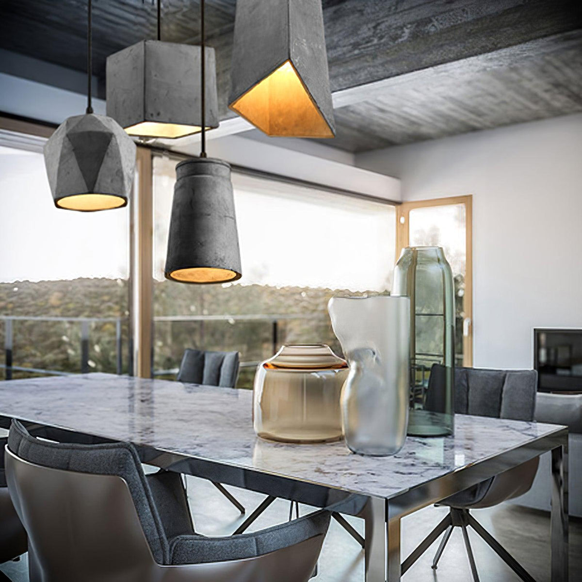Geo Lampe Suspendue Industrielle en Ciment - Neutralighting