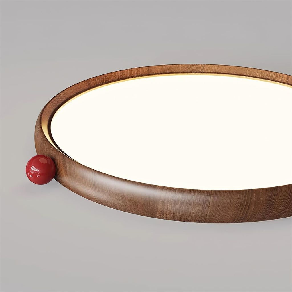 Geos Lustre Plafonnier Ton Bois Circulaire LED - Neutralighting