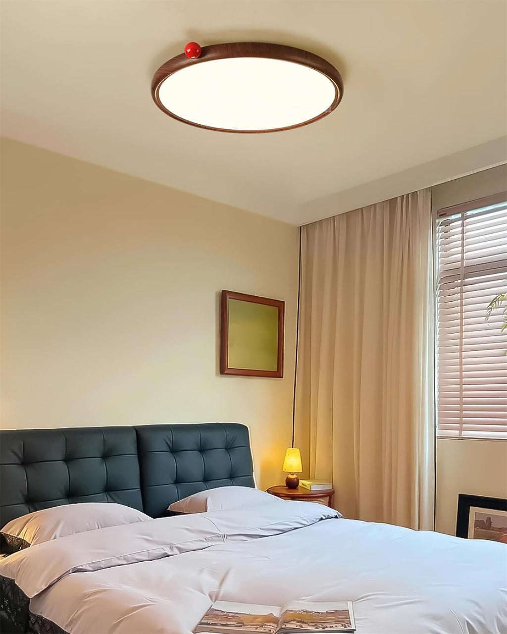 Geos Lustre Plafonnier Ton Bois Circulaire LED - Neutralighting