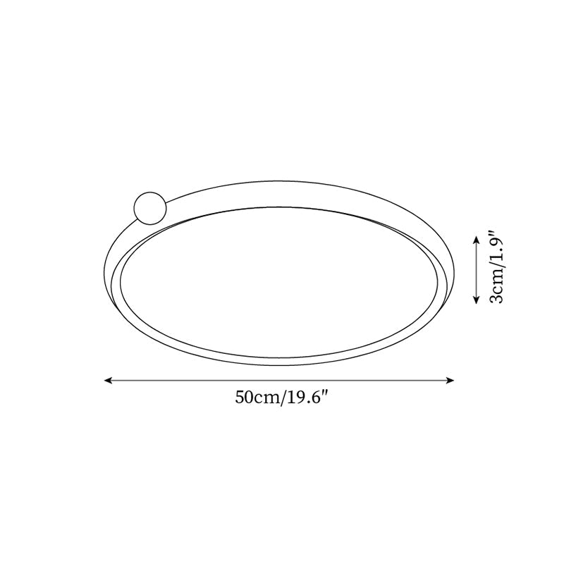 Geos Lustre Plafonnier Ton Bois Circulaire LED - Neutralighting