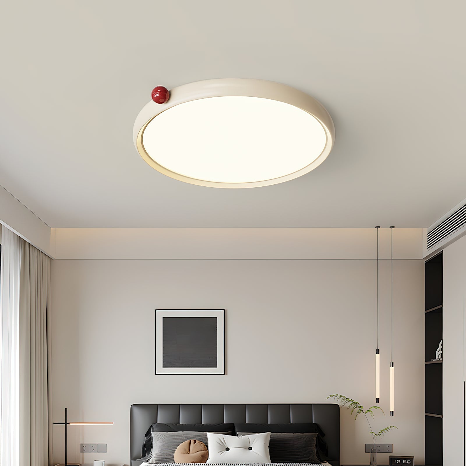 Geos Lustre Plafonnier Ton Bois Circulaire LED - Neutralighting