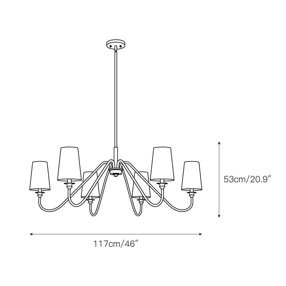 Vavenus Lustre Laiton Tissu Industriel Vintage - Neutralighting