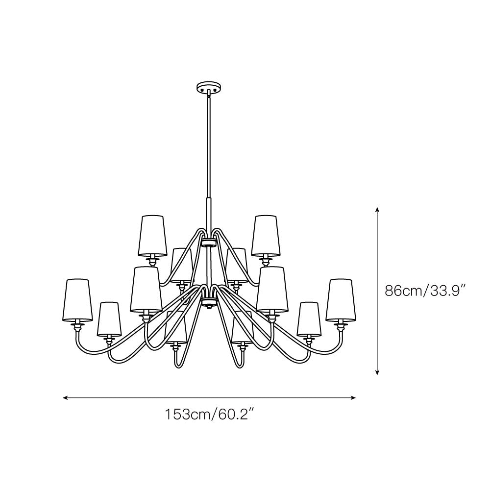 Vavenus Lustre Laiton Tissu Industriel Vintage - Neutralighting